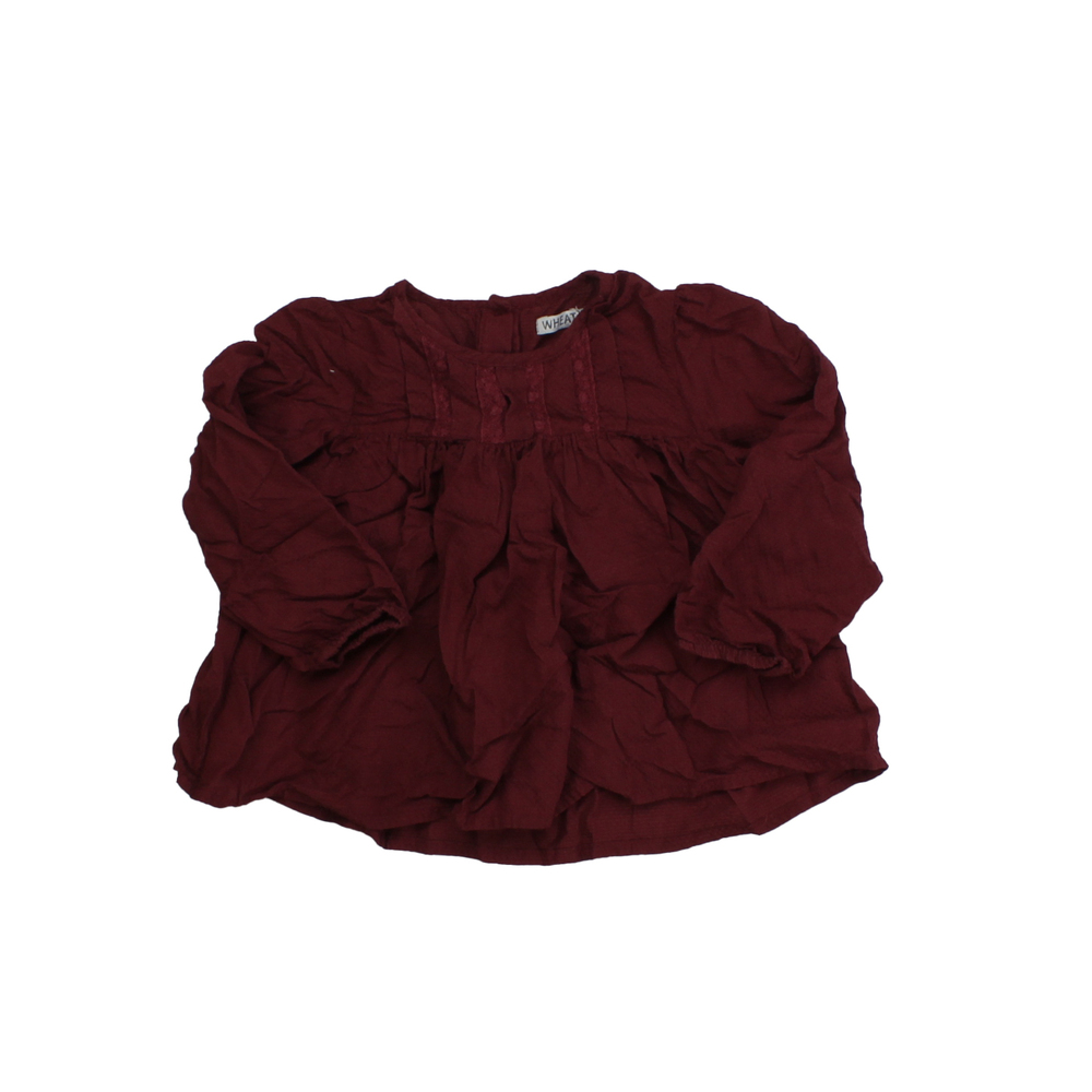 Wheat Girls Maroon Blouse size: 2T